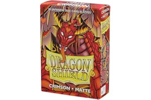 Dragon Shield | Japanese Size Card Matte Sleeves | 60 CT - Smooth & Tough Premium TCG Sleeves - Compatible with Yu-Gi-Oh, Naruto, Cardfight & Vanguard | Crimson