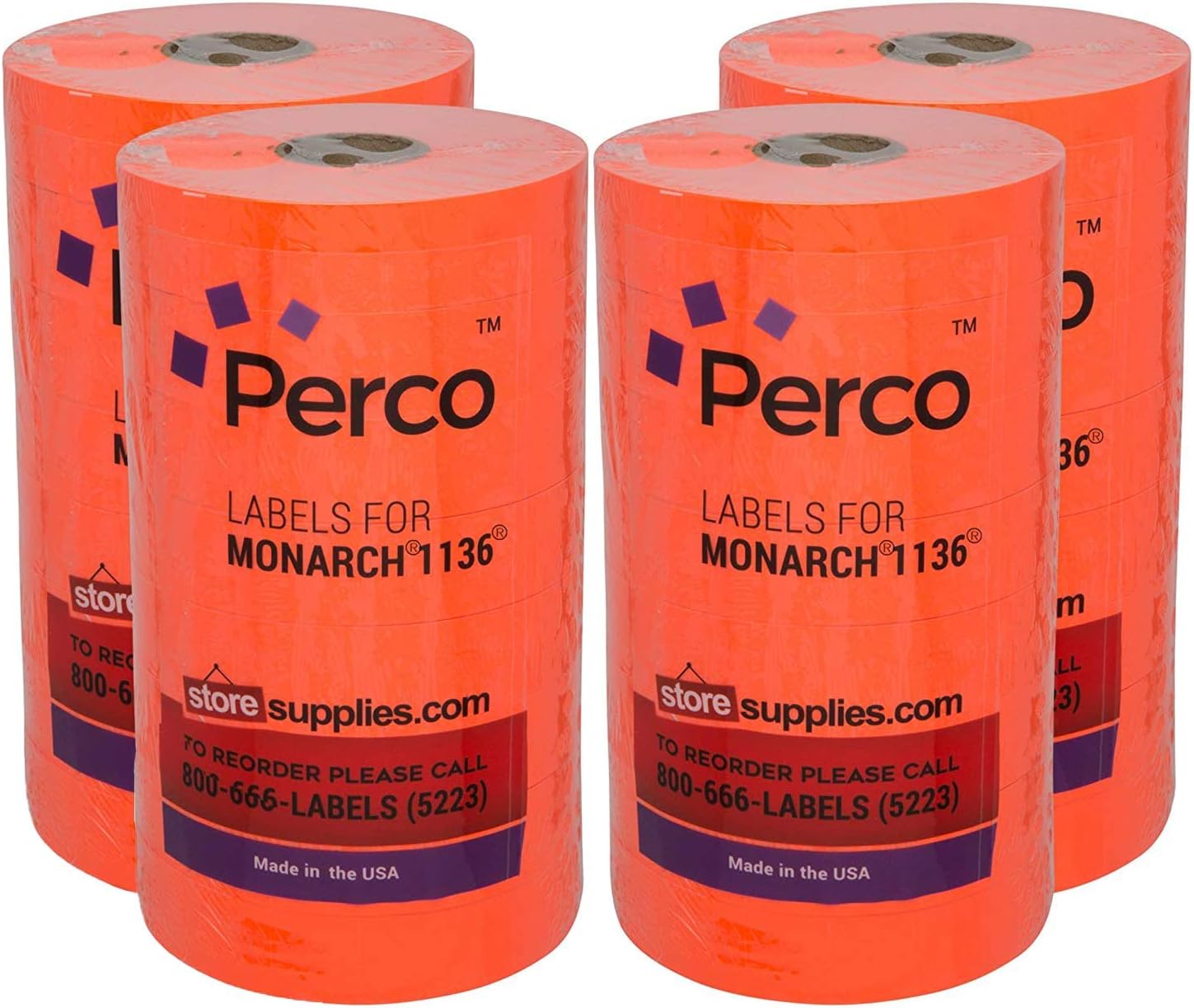 White Pricing Labels for Monarch 1136 Price Gun – Case of 8 Sleeves, 112, 000 Pricemarking Labels Value Pack – Bonus Ink Rolls Included : Office Products