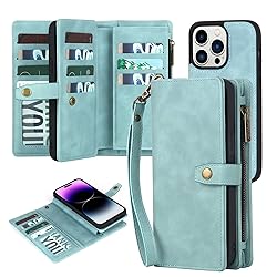 TwoHead for iPhone 14 Pro Max Wallet Case with Card