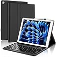 iPad Pro 12.9 Case with Keyboard, Detachable Bluetooth Keyboard, Slim Protection Case with Pencil Holder for iPad Pro 12.9 2nd 2017/1st 2015 Gen (SM-A1670/A1671/A1584/A1652), Auto Sleep/Wake Up, Black