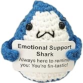 WUXTANGZ Cute Crochet Shark Decoration, Funny Friend Gift for Shark Lovers Family Women Men