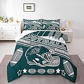 Feelyou Football Bedding Set Queen Size Boys Girls Rugby Sports Comforter Set Women Men Football City Duvet Quilt Bedroom Decor