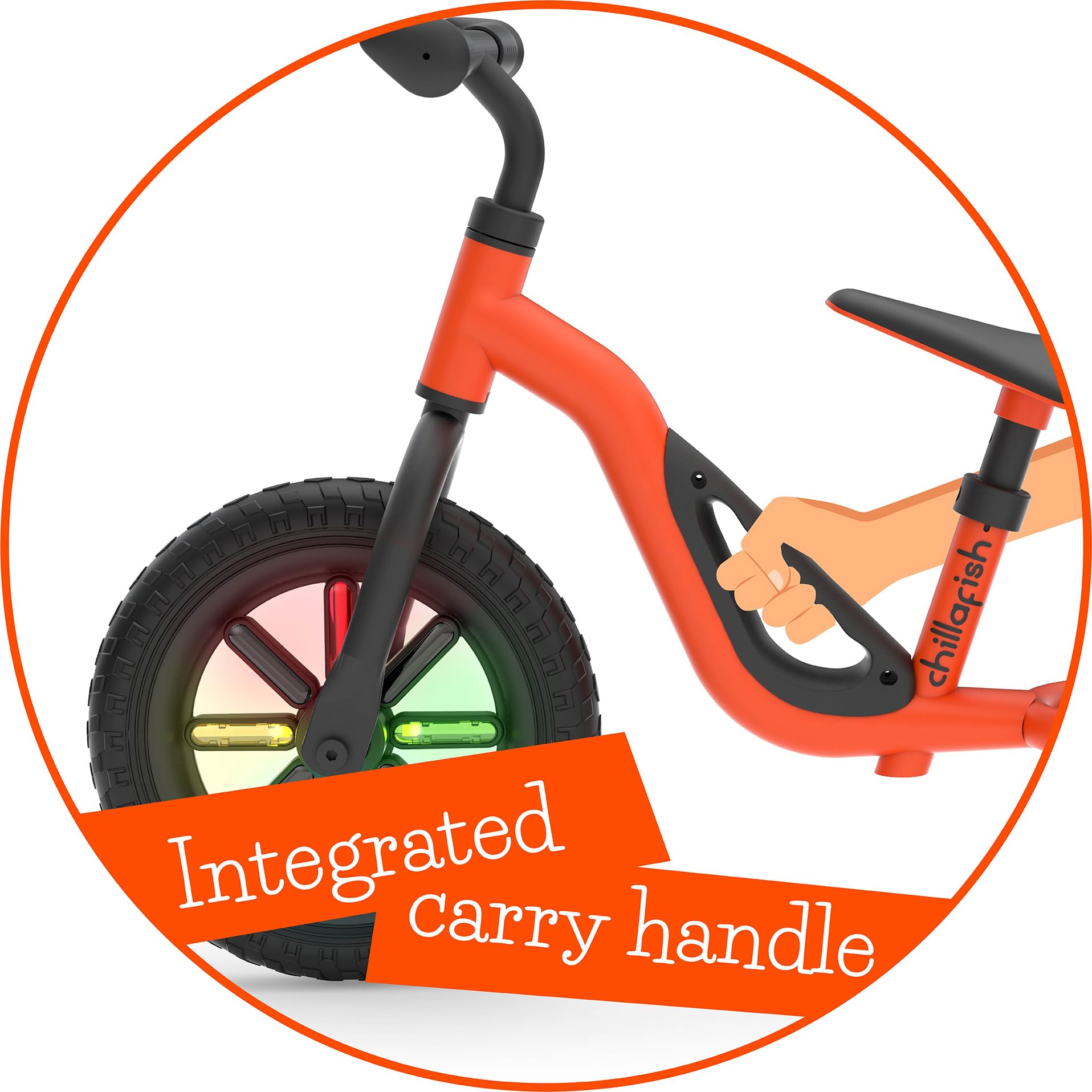Chillafish Charlie Kids Balance Bike: Lightweight Frame, Toddler Bicycle with No-Puncture Tires, Adjustable Seat & Handle Bars, Easy Carry Handle