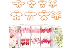 Puocaon Bow Polymer Clay Cutters - 8 Pcs Cute Bow Clay Cutters for Polymer Jewelry Cutters Valentines