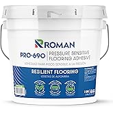ROMAN PRO-690 Pressure Sensitive Flooring Adhesive &ndash; 1-Gallon | Zero VOC, Releasable or Permanent Install, for LVT, LVP &amp; VCT