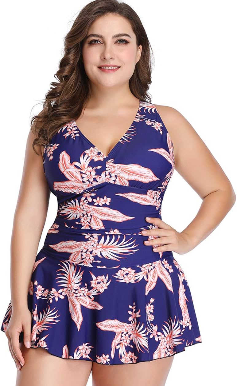 2 piece plus size swim dress