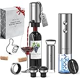 CIRCLE JOY Rechargeable Electric Wine Opener Set 8-in-1 Stainless Steel Automatic Wine Bottle Opener Gift Set w/Electric Wine
