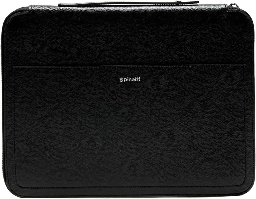 Pinetti Men's Zipped Real Leather Gadget Case One Size Black