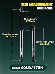 HelloAuto C16-09461 14 inch 40Lbs 178N Gas Strut
