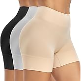 BESTENA 3 Pack Slip Shorts for Under Dress Anti Chafing Shorts Boyshorts Panties for Women