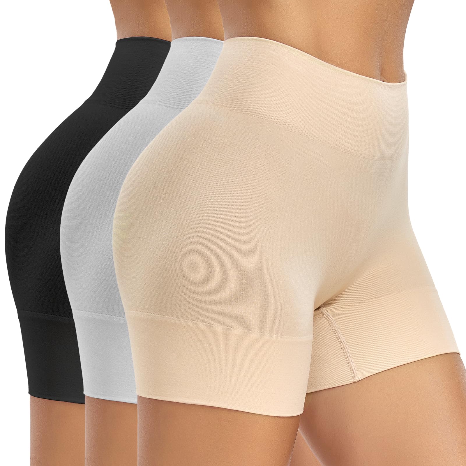 Photo 1 of (BAGGED) BESTENA 3 Pack Slip Shorts for Under Dress Anti Chafing Shorts Boyshorts Panties for Women