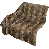Fur Blanket Throw for Couch Yellow Rabbit Hide Fur Throw Blanket Fuzzy Fluffy Super Soft Furry Plush Decorative Comfy Shag Thick Sherpa Shaggy Throws and Blankets for Sofa, Bed, 55.12x62.99 inch