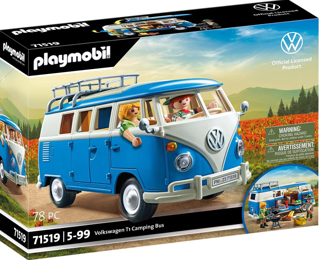 PLAYMOBIL Volkswagen 71409 T1 Camping Bus Edeka Edition 2, for Children from 5 Years