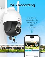 DEKCO 2K Outdoor Security Camera Motion Tracking Pan-Tilt 360° WiFi Color Night view 7