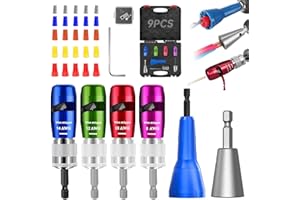 AINAZONGO Wire Stripper Twister Tool for Drill with 25pcs Wire Nuts, 8/10/12/14 AWG Gauge Electric Wire Stripping Tool & Wire Twisting Connector Set,2025 Upgrade Improve Work Efficiency 20 Times