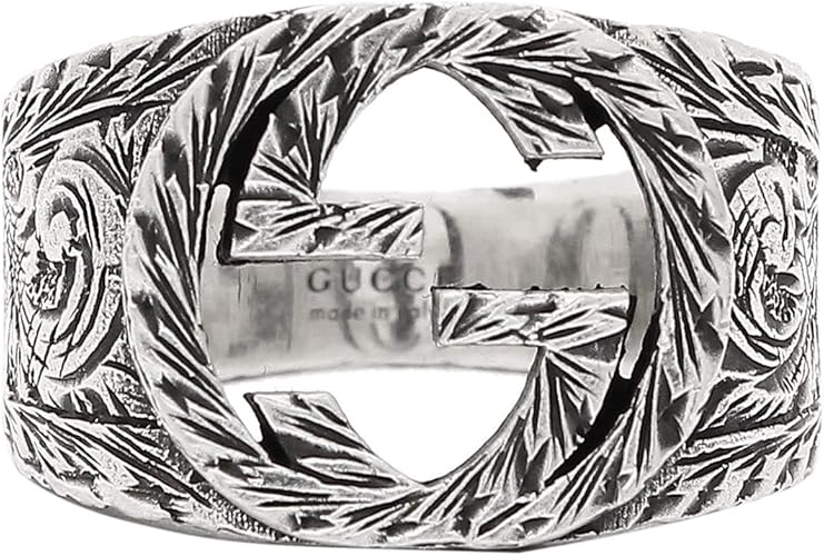 Amazon グッチ 指輪 アクセサリー Gucci J8400 0811 インターロッキングg リング メンズ シルバー 21号 並行輸入品 ジュエリー 通販