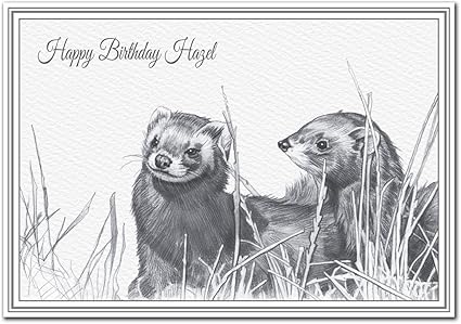 Joyeux Anniversaire Hazel Carte D Anniversaire Avec Nom Fourni Pre Imprimees Design Unique Impression De Qualite