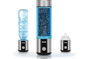FOHERE Hydrogen Water Bottle Generator 【Hang & Go Portable】| Hydroh Hydrogen Water Bottle with SPE/PEM Technology, Leak-Proof Seal, Water Ionizer Machine for Home, Hike, Sports, Travel, Office