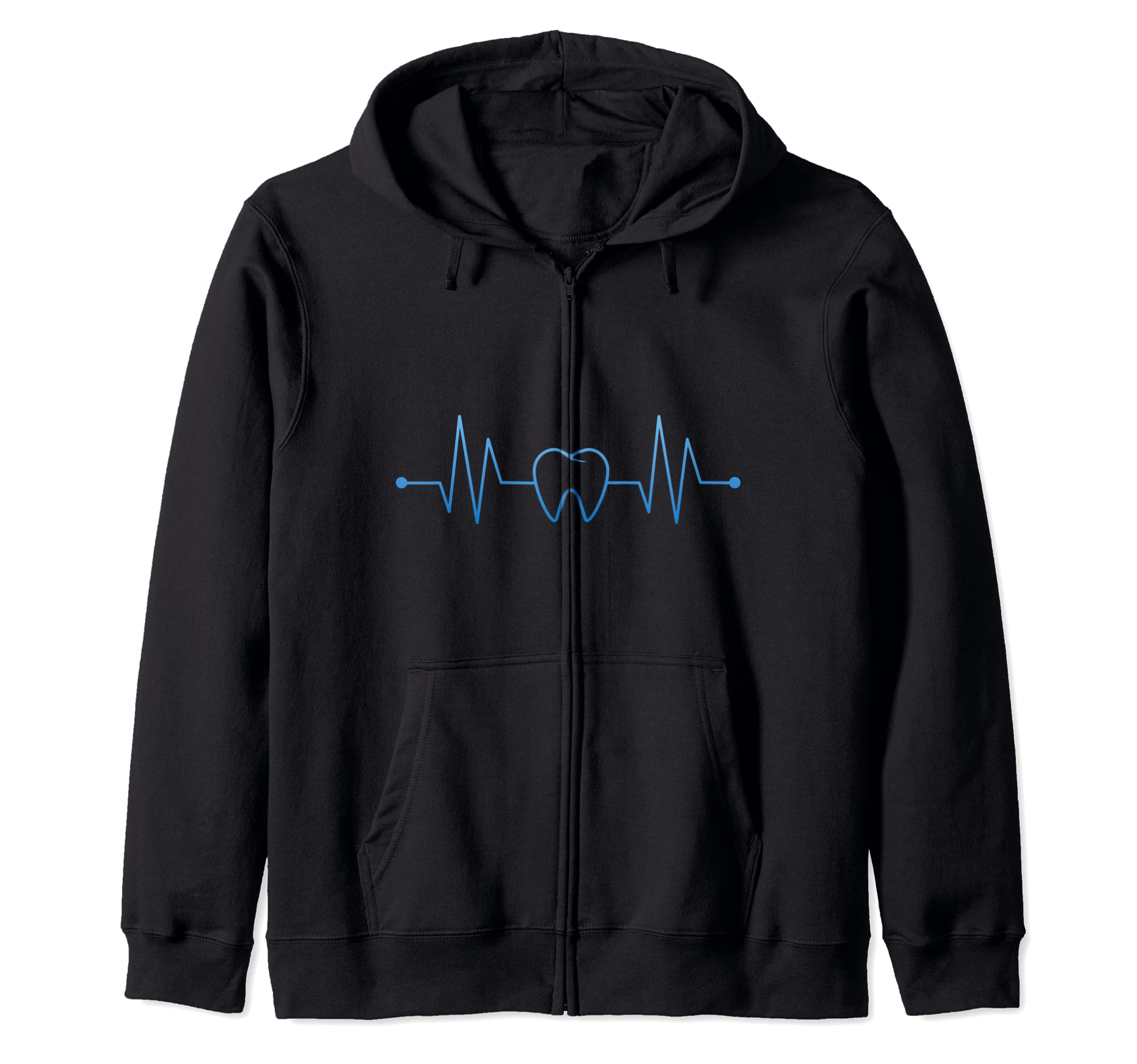 Heartbeat Teeth For Dental Hygienist Or Dental Assistant Zip Hoodie