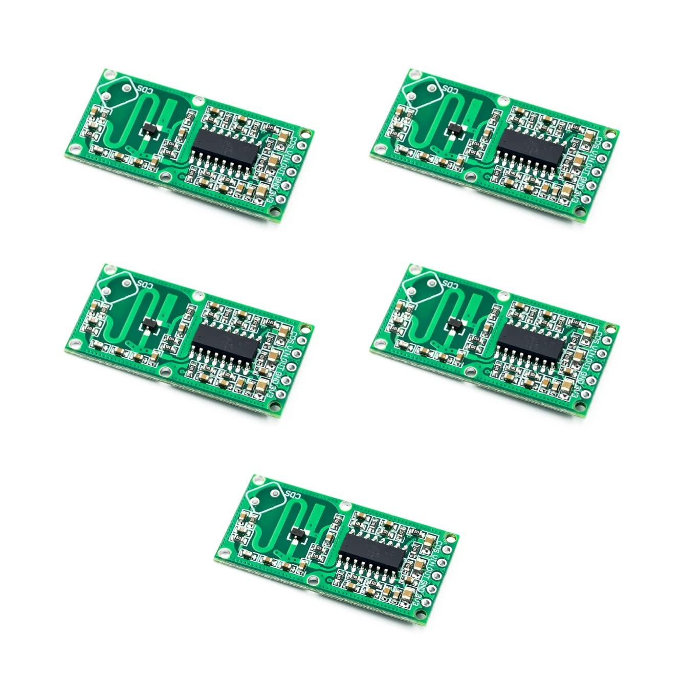 JZK 5PCS Microwave sensor switch module RCWL-0516 Radar, Motion induction detector Board, Body Induction Module for Detecting Moving Objects