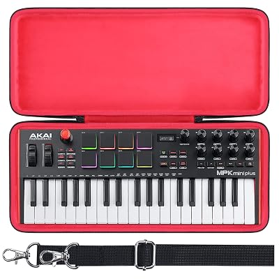 co2CREA Hard Travel Case Replacement for Akai Professional MPK Mini Plus USB MIDI Keyboard Controller 37 Mini Keys