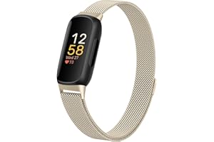 JKD Metal Bands Compatible with Fitbit Inspire 3 Bands for Women Men, Soft Stainless Steel Band Mesh Loop Strap Replacement Magnetic Wristband Accessories for Fitbit Inspire 3 Fitness Tracker