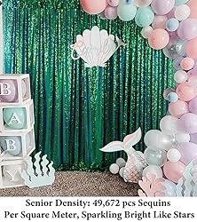 DUOBAO Sparkling Sequin Backdrop Curtain 4FTx7FT