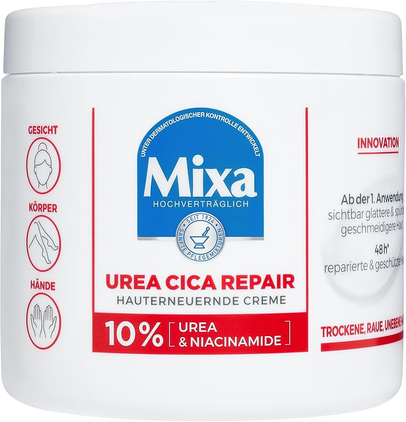 Mixa Urea Skin Renewing Cream 10% Urea Niacinamide 400 ml Cica Repair+