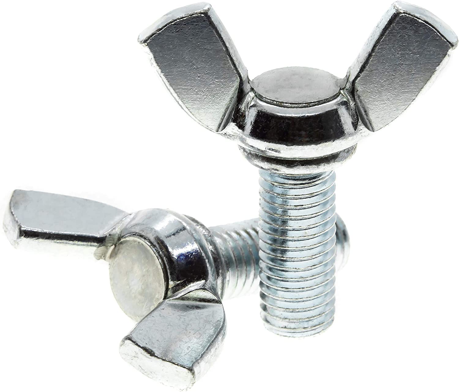 M8 (8mm x 16mm) Butterfly Wing Screws Thumb Screws Wing Bolts Steel (Pack of 10) A06BC