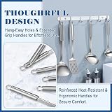 BEWOS 15-Piece Stainless Steel Kitchen Utensil Set with Bag Storage Bin view 4