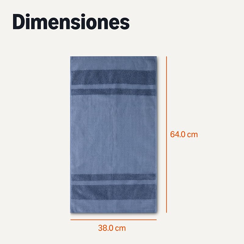 Paños de Cocina de 100% Algodón Orgánico con Textura de Gofre - Ultraabsorbentes, Secado Rápido, Sin Pelusa, 38 x 64 cm, Pack de 6 (Surtido Azul Marino, Blanco) — foto 5 de 5