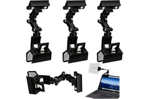 Seutmrou 4 Pcs Adjustable Document Holder, Double Head Clip, Artist Supplies Clamp, Flexible Double Head Foldable Rotatable C