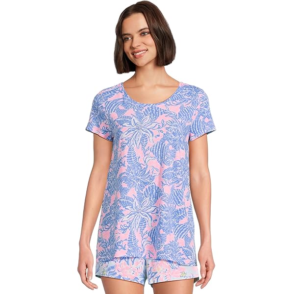 Lilly Pulitzer Women's Valaine Pajama Top, Passion Fruit Pink at
