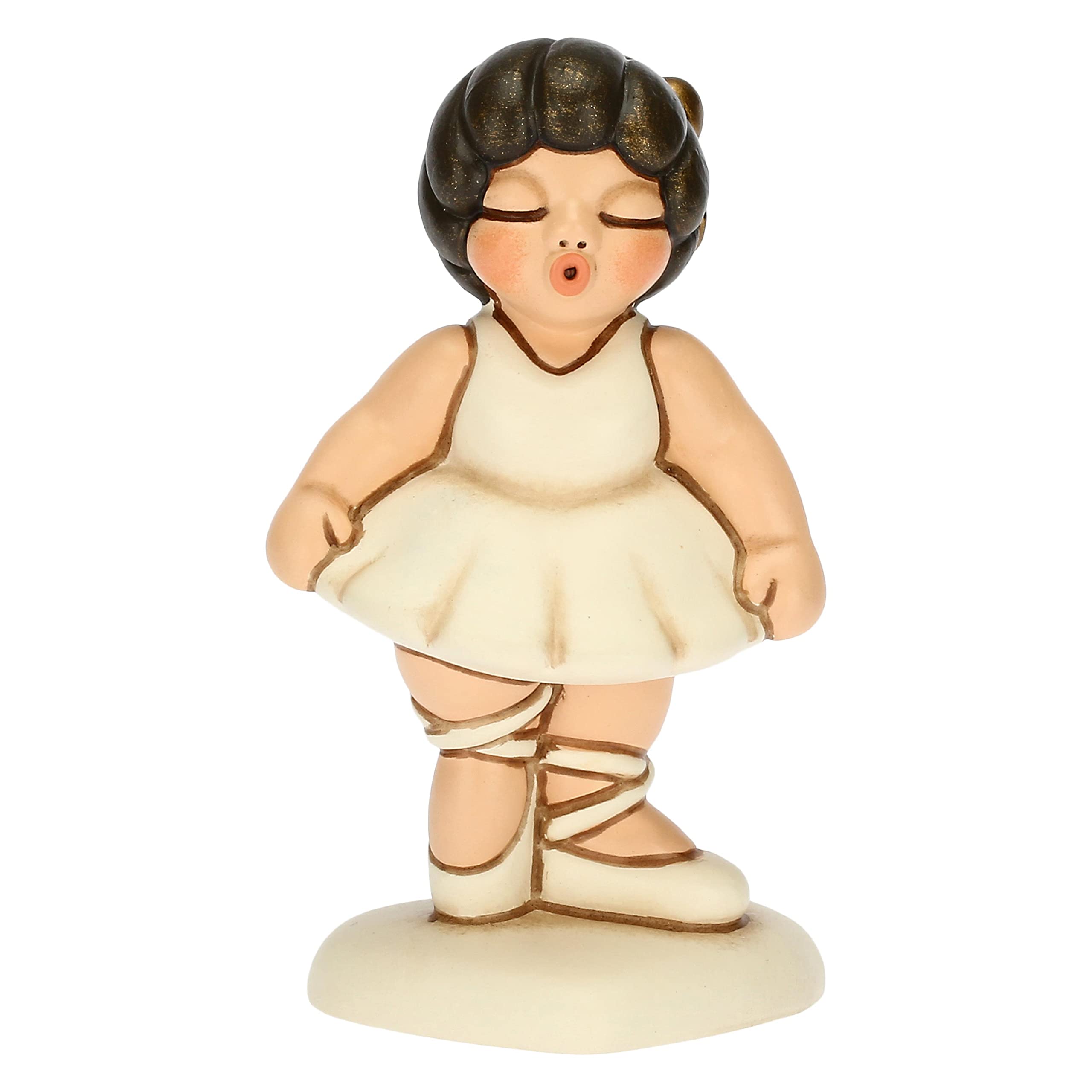 THUN - Ballerina icon with white tutu - Wedding favours, Communion favours - Hand-painted ceramic - 4 x 3.3 x 7 cm h