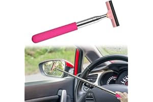 Car Rearview Mirror Wiper, Retractable Window Squeegee, Small Auto Squeegee Cleaner Water Side Mirror Wiper with Telescopic L