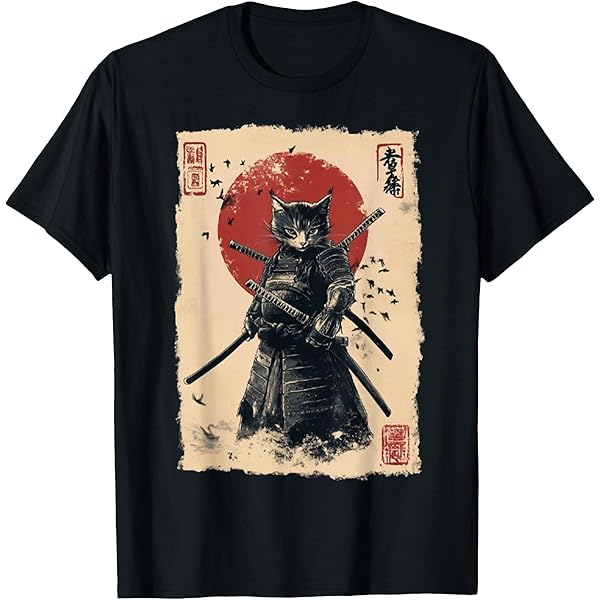 Amazon.com: Japanese Art Samurai Vintage Fighter Retro Design T
