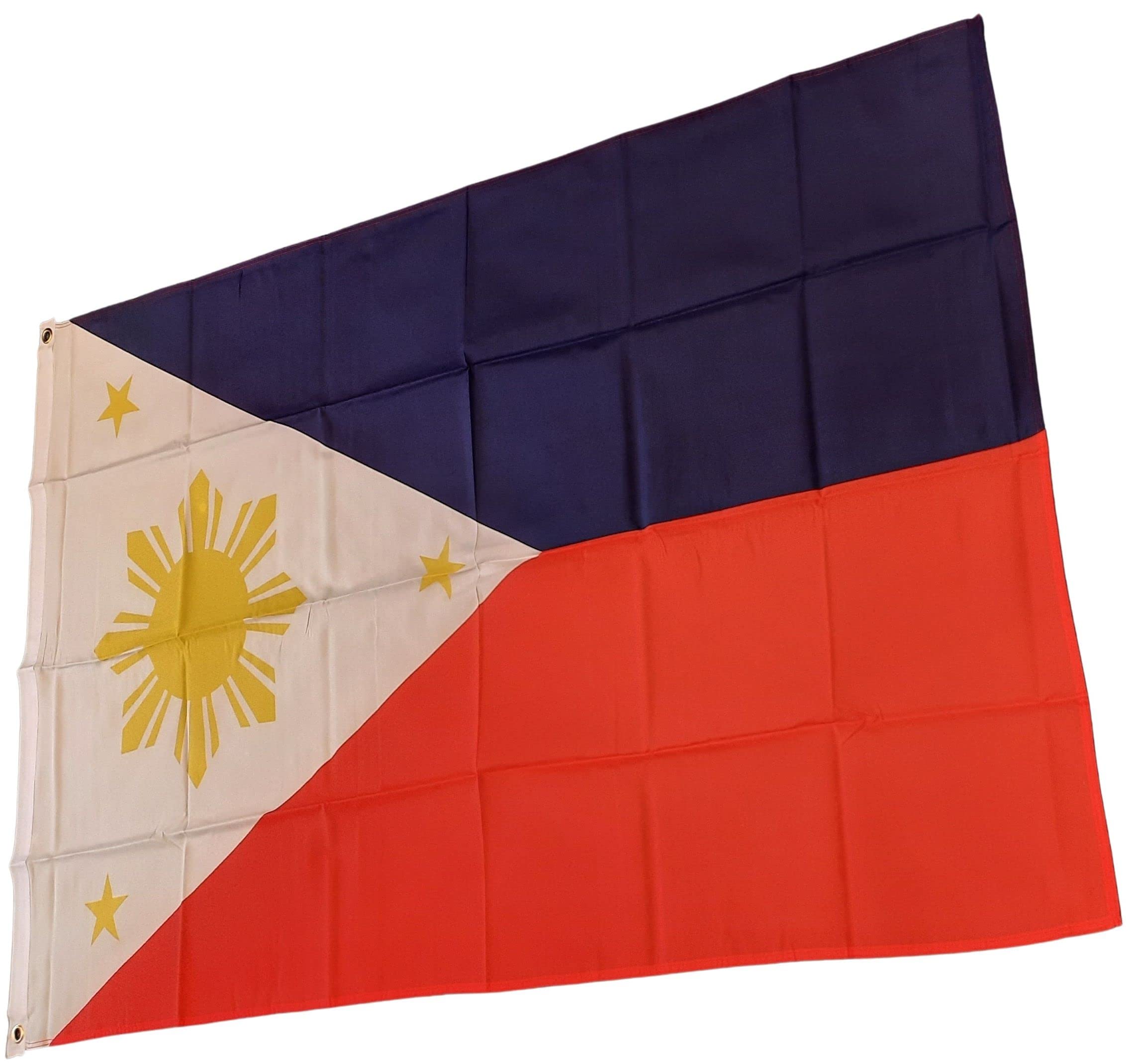 NWFlags Philippines Flag 3ft x 2ft 75d Premium Polyester Suitable For Flagpoles | Strong Polyester 3x2 foot material flag with Eyelets