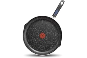 T-FAL Signature 32cm Frypan Non Stick Non Toxic Frying Pan, Thermo-Spot Heat Indicator, Dishwasher Safe, Black
