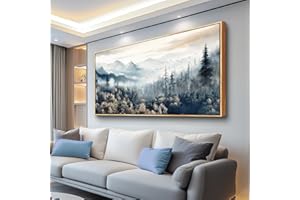 Lapremoly Large Wall Art For Living Room Wood Framed Wall Decor For Bedroom Forest Mountain Landscape Wall Painting Abstract Office Decor Prints Artwork Modern Home Decoration Mural Pictures 30x60