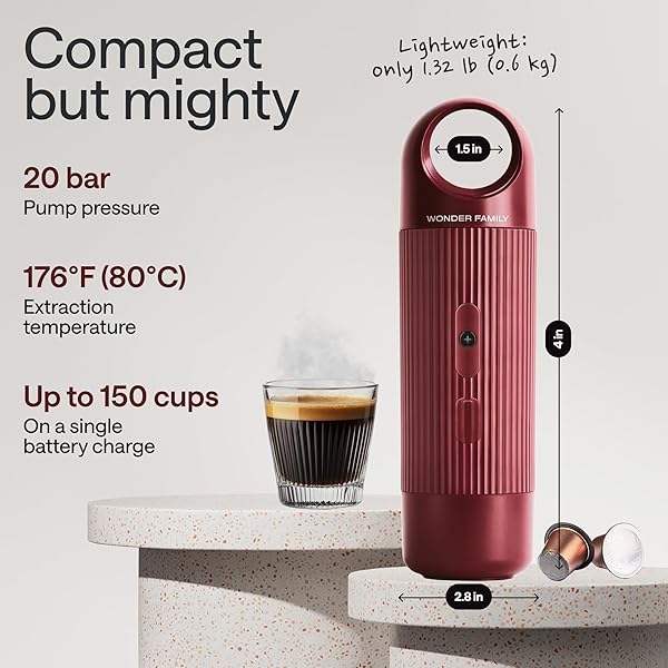 PORTABLE ESPRESSO MACHINE – AUTOMATIC MINI ESPRESSO MAKER & TRAVEL 5 CUP COFFEE MAKER FOR CAMPING – SMALL EXPRESSO COFFEE MACHINE FOR GROUNDS & PODS – CAFETERA ESPRESSO, CAFETERAS ELÉCTRICAS MODERNAS