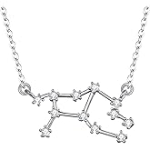 BriLove 925 Sterling Silver Necklace Gifts for Mom Women Constellation Zodiac 12 Horoscope Astrology CZ Pendant Mothers Day/Valentines Day/Birthday/Christmas/Anniversary