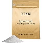 Pure Original Ingredients Epsom Salt (1 lb) Pure Magnesium Sulfate, Food Grade, Soaking Solution