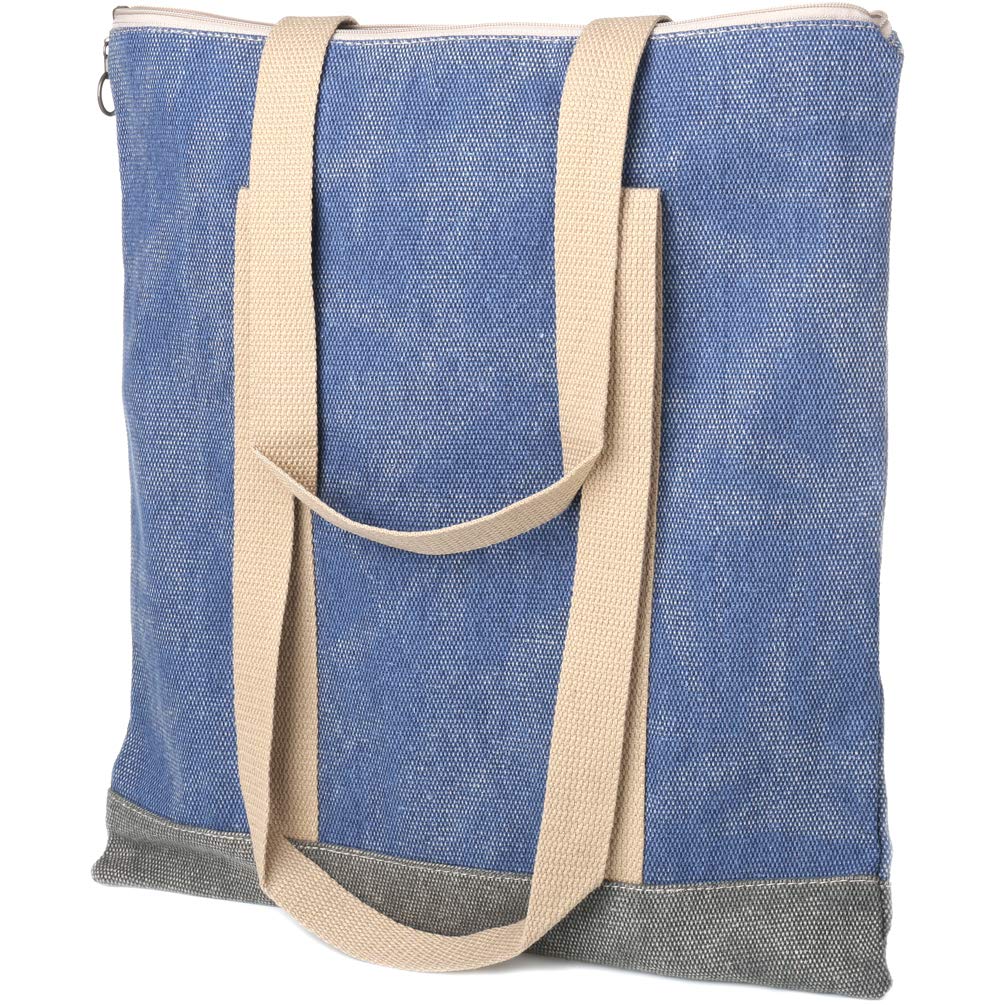 Flwydran Women Handbag Shopping Tote with Zipper Crossbody Unisex Work School Imitation linen Canvas Reusable Grocery Tote Bags