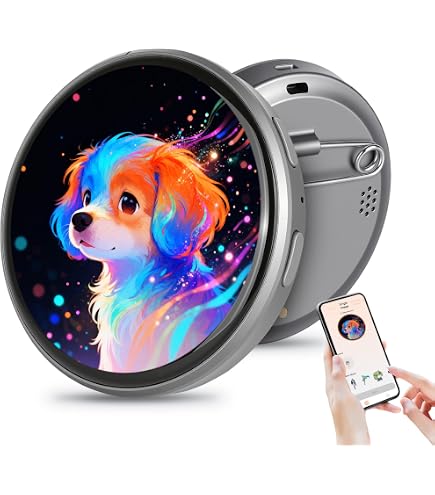 Niedliche IPS-Elektronik-Pins – Foto/GIF/Video, Touchscreen & Bluetooth, 8h Akku