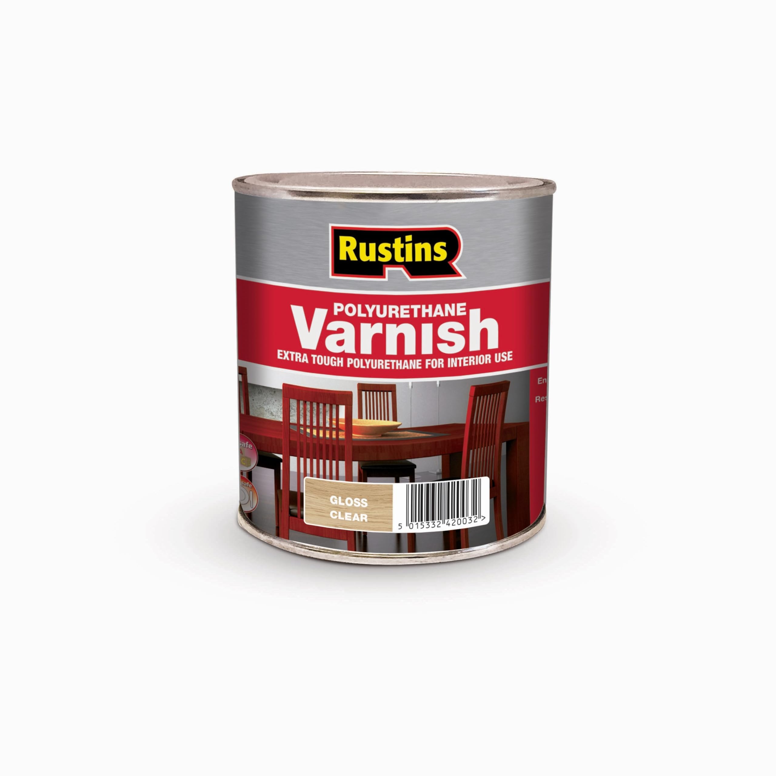 Rustins Polyurethane Varnish Clear Gloss 500ml