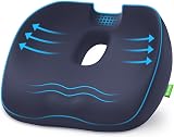 AUVON Donut Pillow Seat Cushion Memory Foam Navy Blue for Hemorrhoids