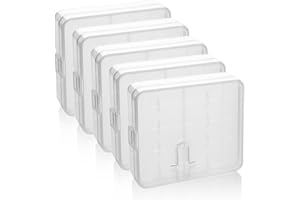 Soshine 18650 Battery Storage Case/Box/Organizer/Holder - 4pcs (5pack) - Translucent, Green, Grey, Champagne, Yellow - Plasti