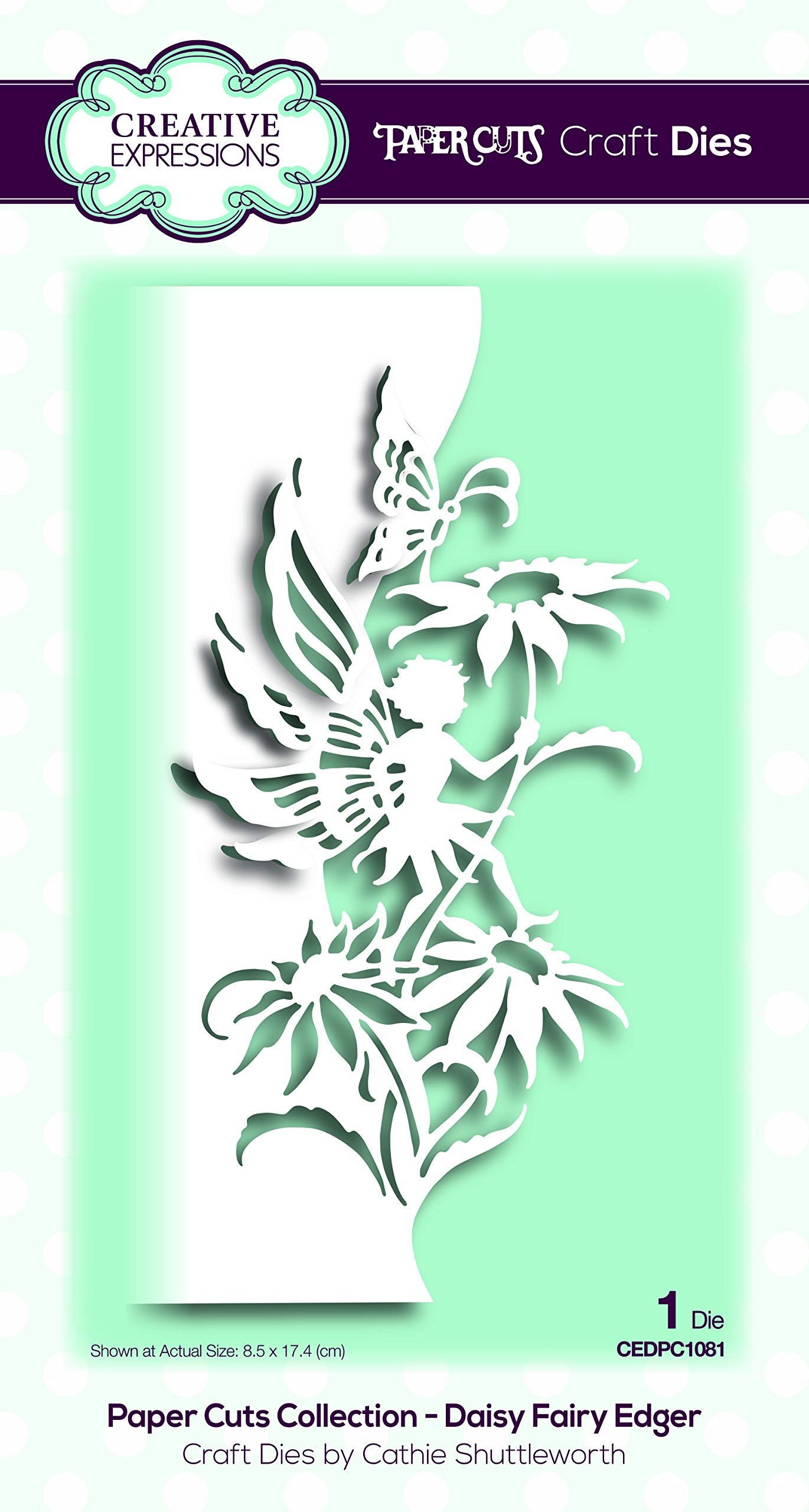 Creative Expressions Paper Cuts Collection - Daisy Fairy Edger, Metal, 8.5 x 17.4 cm, CEDPC1081