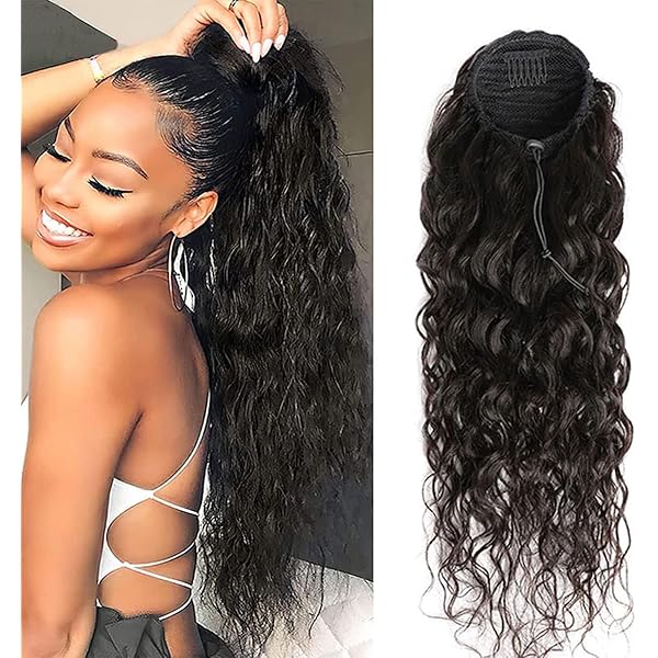 Amazon.com : Mane Concept Human Hair Blend Ponytail Deep