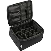 Meiiy Nail Polish Bag Nail Art Set Organizer Nail Polish Travel Case Nail Tool Bag With Compartment Gift for Women (black)